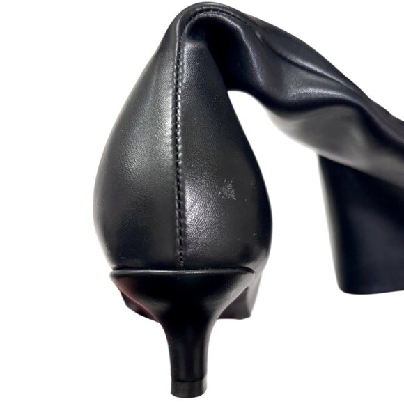 AZALEA WANG MOSHE BLACK KITTEN HEEL BOOT - Picture 7 of 7